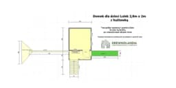 Domek ogrodowy Dla Dzieci Lolek - 2,8x2m z huśtawką  - zdjęcie 2