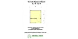Domek do ogrodu z drewna Dla Dzieci Gucio - 2,3x2m  - zdjęcie 2