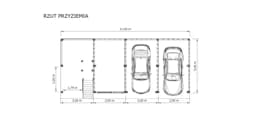 Wiata samochodowa Barbara II  11,9m x 5m – Garaż na dwa auta z przestrzenią użytkową  - zdjęcie 3