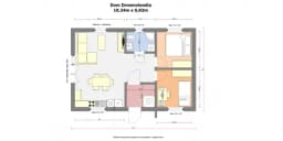 Dom mieszkalny całoroczny DREWNOLANDIA V1 - WT 2021 – 70 m²  - zdjęcie 2