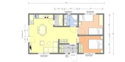 Drewniany dom rekreacyjny Kazimierz - 6m x 10,5m - 63 m²  - zdjęcie 2