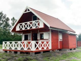 domek z drewna taras