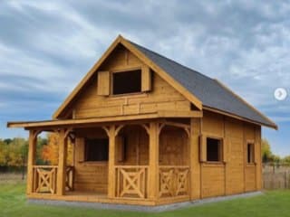 Domek drewniany Janusz 7m x 5m + taras 4,5m x 2m