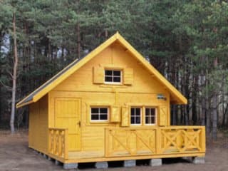 Domek z drewna Maciek II 5x5 + tars 5x3m  