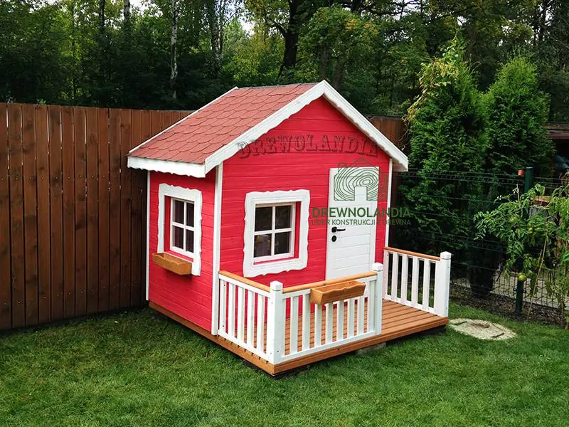 Domek dla Dzieci z drewna do ogrodu Gucio – 2,3x2m