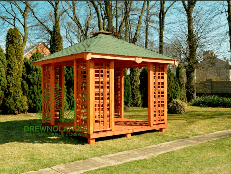 Kwadratowa Altana ogrodowa Barbara 3x3m