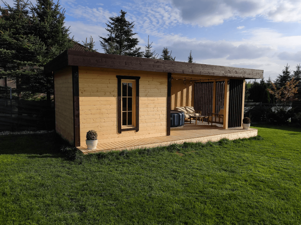 Sauna ogrodowa 8m x 3,5m z Altaną