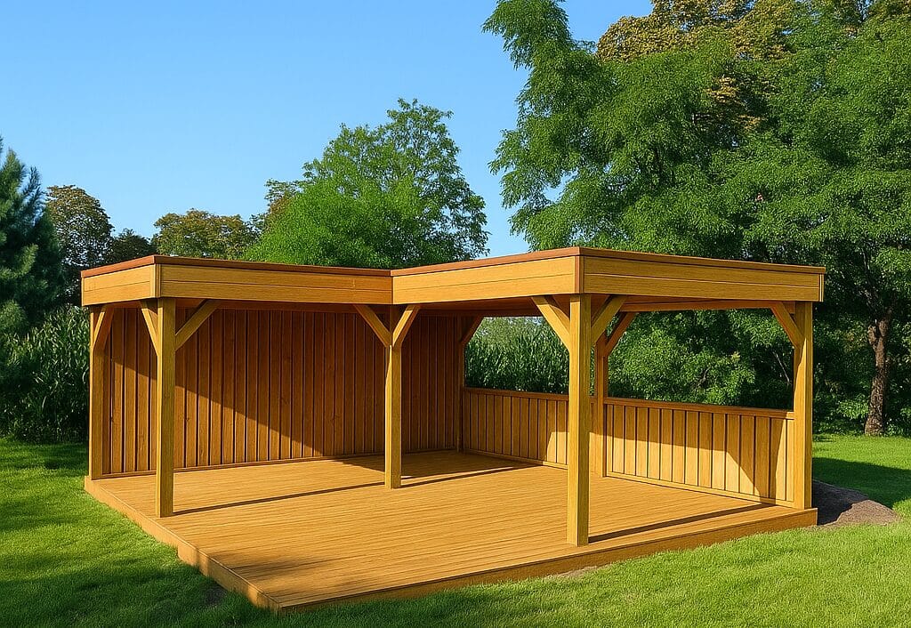 Narożna Altana ogrodowa Liwia v2 – 6m x 6m