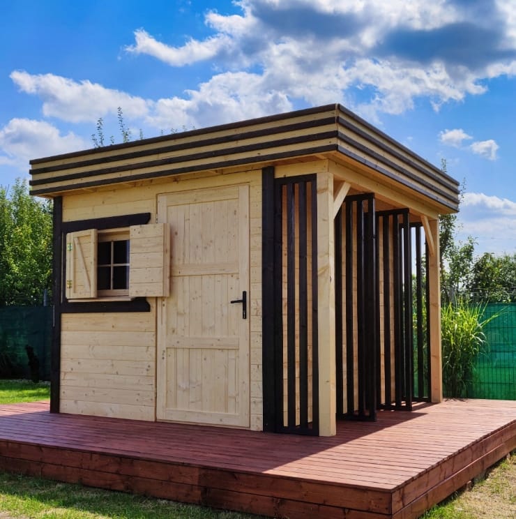 Domek narzędziowy z drewna Bonifacy v2 – 3m x 2,5m