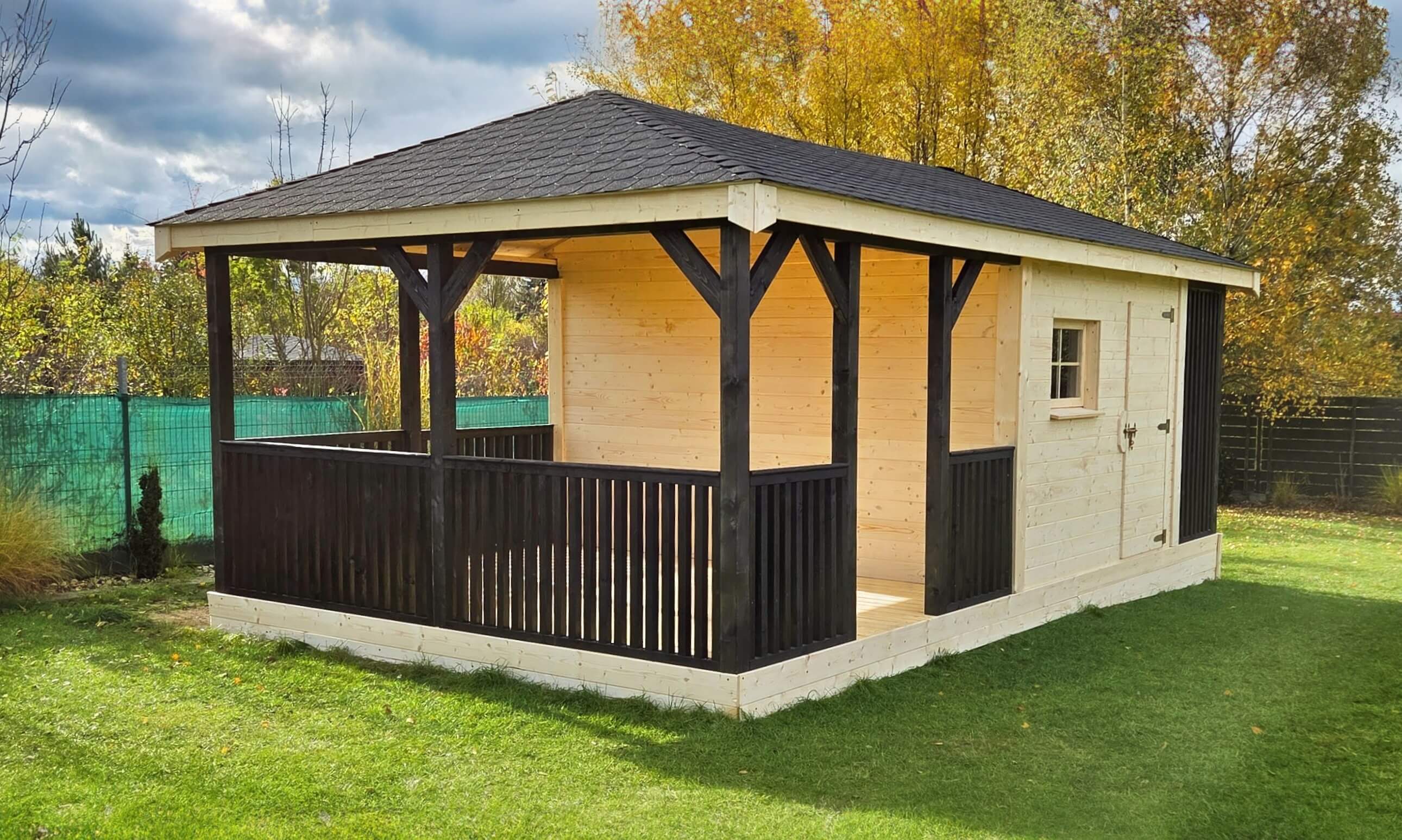 Modułowy Domek z Altaną i Drewutnią Ludwik v2 6×3 m