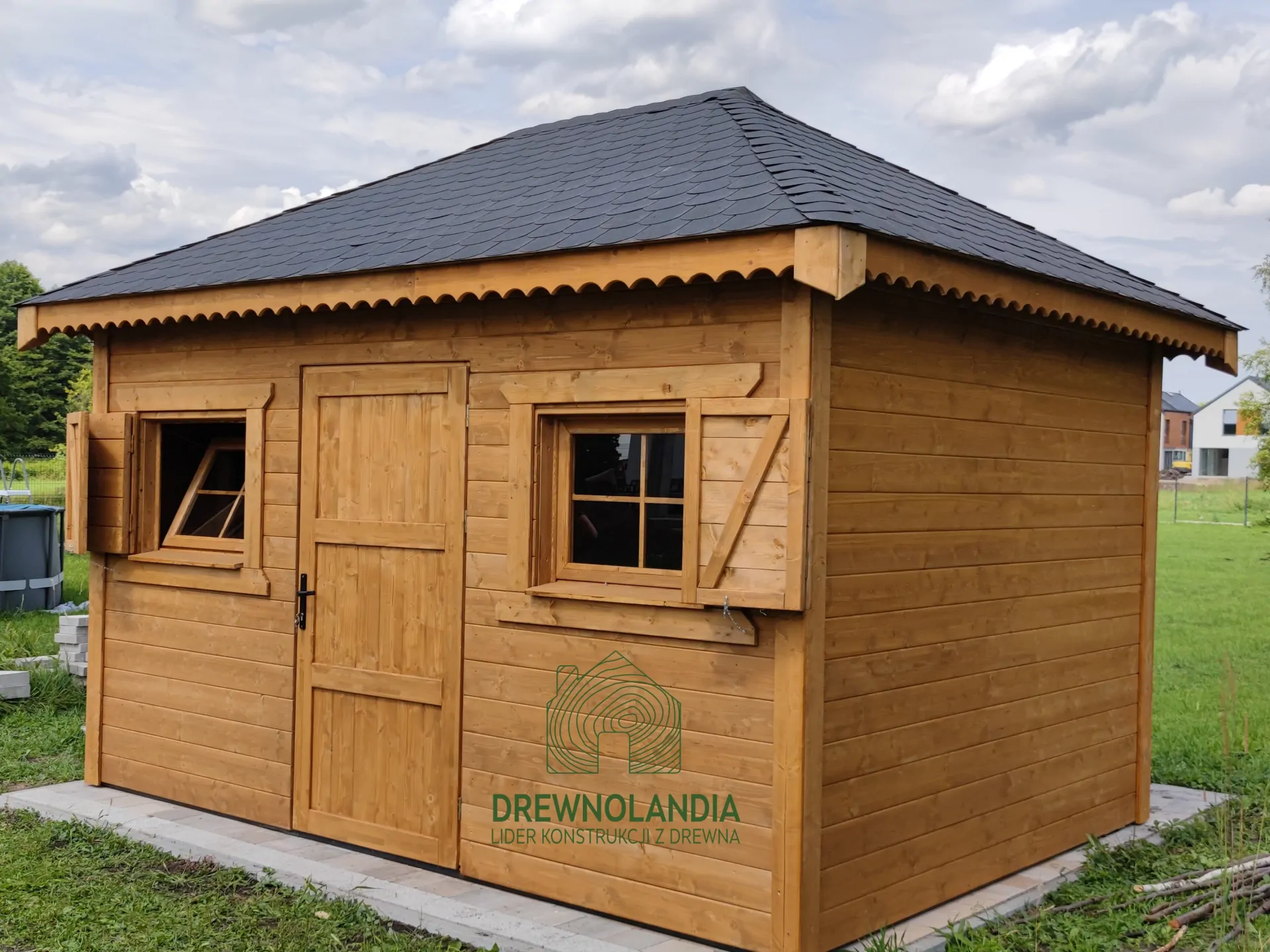 Drewniany Domek narzędziowy Jerzy – 4x3m